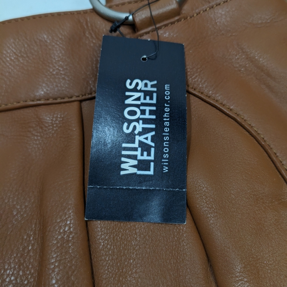 NWT Wilsons Leather Bag Shoulder Bag Purse Brown Classic #bxsh - Picture 4 of 12
